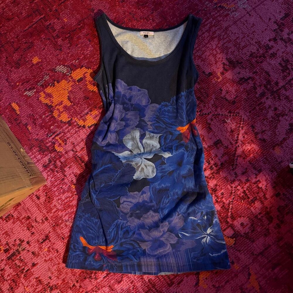 THE KIT. blue mini dress